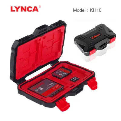 กล่องใส่เมมโมรี่การ์ด LYNCA MEMORY CARD BOX KH10 กันกระแทก/กันน้ำ (ได้ 24 ช่อง)