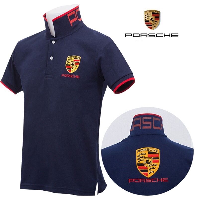 เสื้อผ้าคอปก โลโก้Porsche ดูดี โดดเด่น มีเอกลักษณ์เนื้อผ้า Cotton แท้