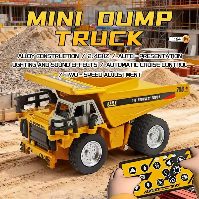 Remote Control Car 1:64 Mini Alloy Rc Dump Truck 2.4Ghz Hg4-431 Scale Size 1:64 Material Plastic and Metal Realistic Light and Sound System ราคา 590 บาท*ส่งฟรี
