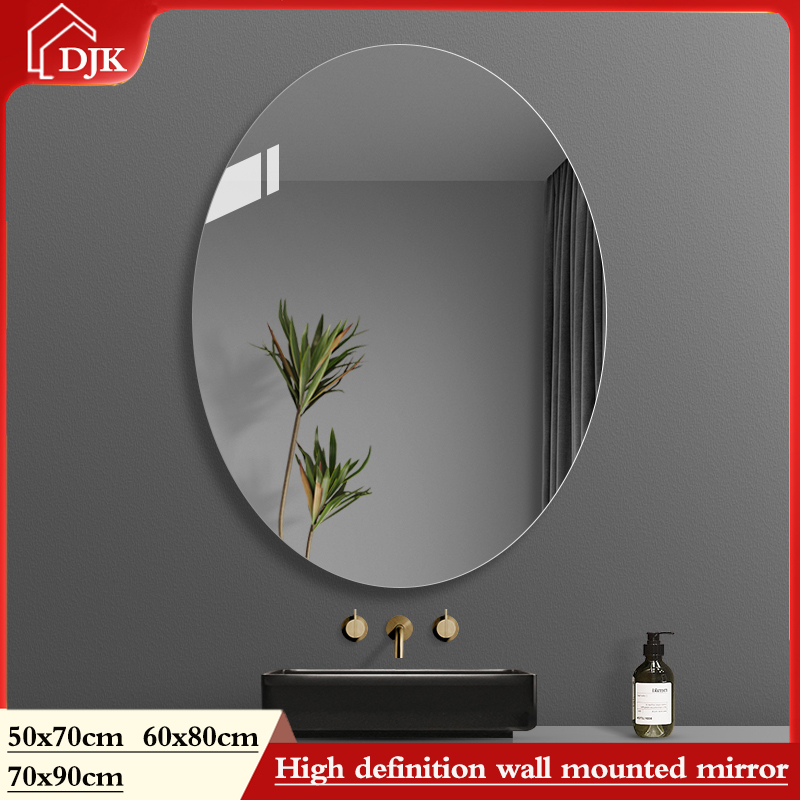 Oval Mirror Wall Mounted Bathroom Mirror Washstand Cosmetic Mirror Vanity Mirror ราคา 1,997 บาท*ส่งฟรี