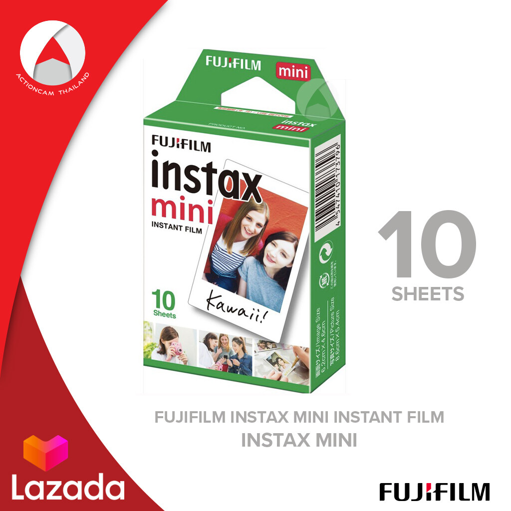 Fujifilm instax Mini Film ฟิล์ม ขอบขาว 10 แผ่น ฟิล์มอินสแตนท์ มินิ สำหรับกล้อง Fujifilm instax mini หลากหลายรุ่น instax Mini 11, instax Liplay, instax Link ฟิล์ม แผ่นฟิล์ม ฟูจิฟิล์ม โพลารอยด์ พิมพ์ภาพได้ทันทีเมื่อถ่ายเสร็จ