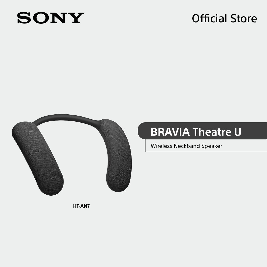 ลำโพงบลูทูธไร้สาย Sony ลำโพงพกพา ชนิดคล้องคอ ลำโพงทีวีแบบสวมใส่ Bravia Theatre U รุ่น Ht-An7 การจับคู่เสียงเชิงพื้นที่ 360 Dolby Atmos Ipx4 ราคา 11,990 บาท*ส่งฟรี