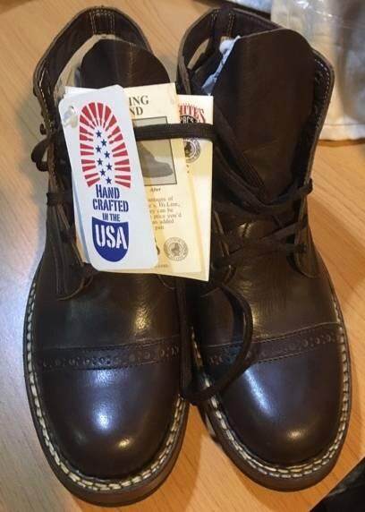 รองเท้าบูทหนังแท้ White Boots No.41 U.S.A