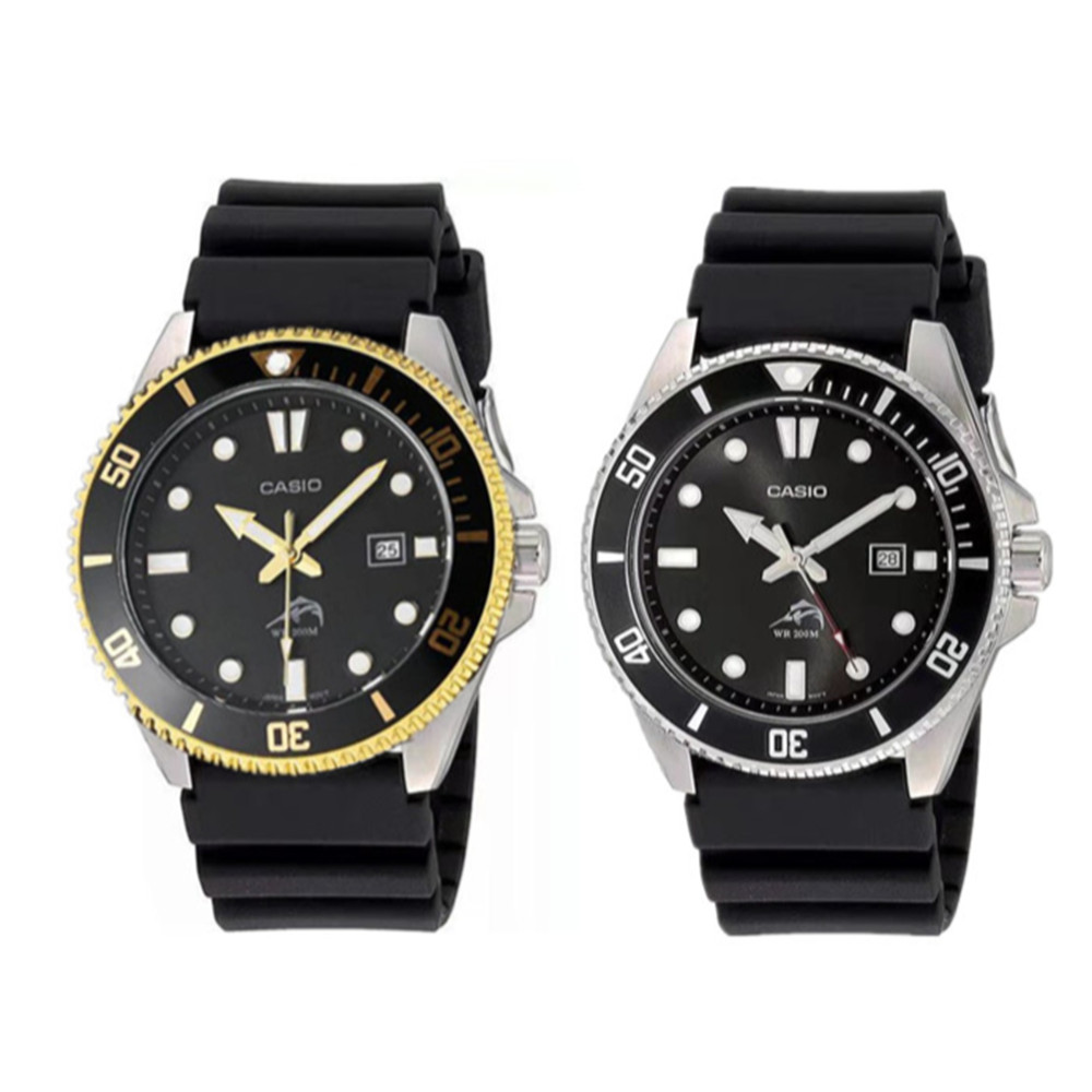 Casio นาฬิกาผู้ชายแฟชั่นDuro 200 รุ่นMDV106-1AV นาฬิกาคุณภาพระดับเคาน์เตอร์สายยางใช้งานสบายมาก หน้าปัด 44mm ความหนา12mm พร้อมกล่อง