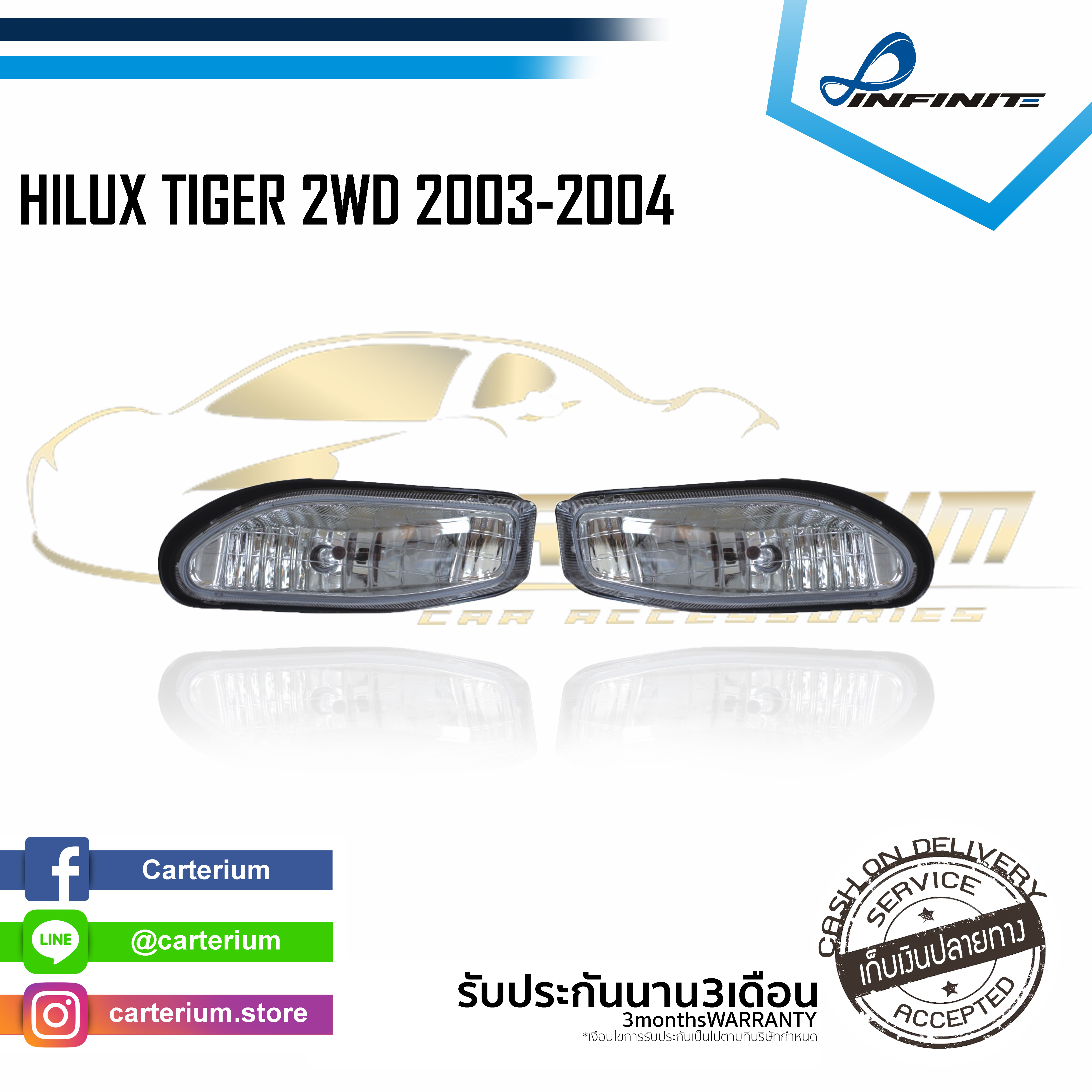 ไฟตัดหมอกไทเกอร์ 2003 2004 HILUX TIGER 2WD TOYOTA โตโยต้า ไทเกอร์ ขับ2 SPOTLIGHT สปอร์ตไลท์ foglamp sportlight