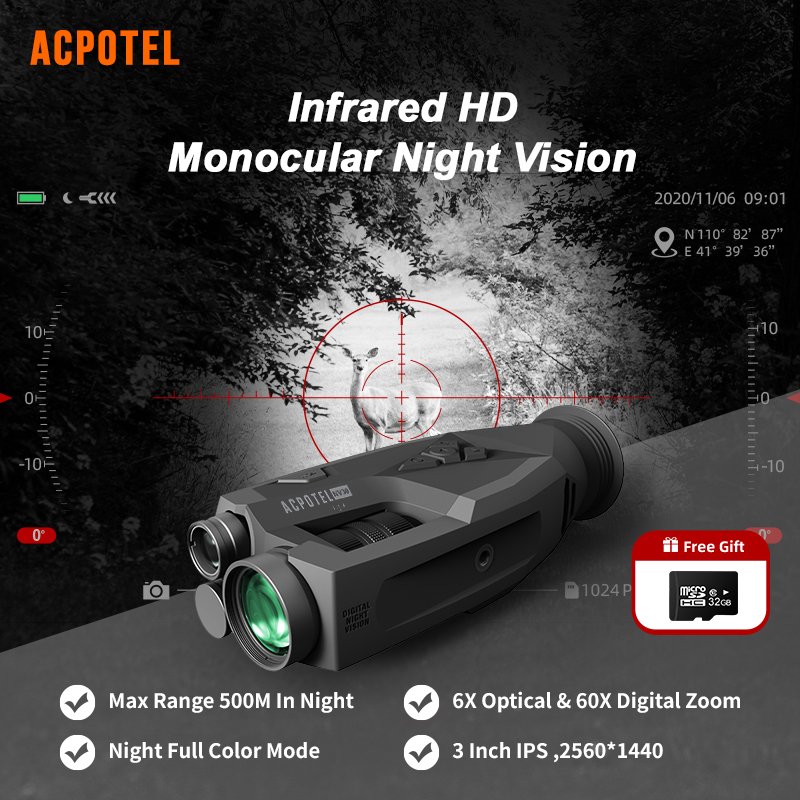 [In stock] Mileseey IR Night Vision NV30 HD 2K 2560*1440 Photograph 1080P 30FPS Video Take Max Range 350M in Full Dark 32G SD Card Hunting ราคา 12,249 บาท*ส่งฟรี