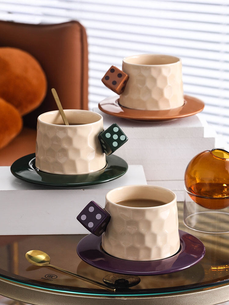 Green Coffee Tea Drinking Cup Mug And Coaster Set Ideal Birthday Gift Tableware 