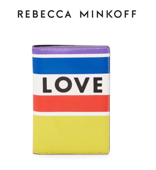 REBECCA MINKOFF PASSPORT CASE-LOVE STRIPE กระเป๋าใส่หนังสือเดินทาง