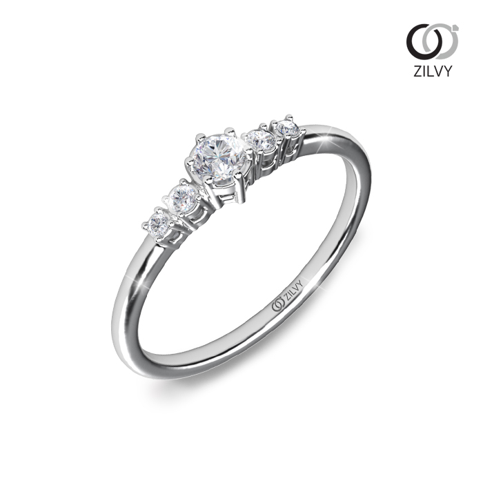 Zilvy - แหวนหญิงเพชรน้ำร้อย 0.24 กะรัต (GR1077) ราคา 30,000 บาท*ส่งฟรี