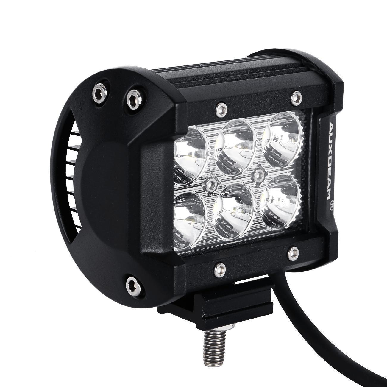 (เเพ็ค 2 โคม สว่างพุ่งสุดขีด) LED SPOT BEAM US 18W ไฟหน้ารถมอไซค์ ไฟท้ายรถมอไซค์ ไฟช่วยตัดหมอก อุปกรณ์เเต่งรถ อะไหล่รถ สำหรับใช้งานกับรถมอเตอร์ไซต์ รถยนต์ บิ๊กไบค์ รถบรรทุก รถสิบล้อ เรือ สปีดโบ๊ท รถATV 12V-24V เเสงขาว งานพรีเมี่ยม รุ่นหนา จำนวน 2 โคม