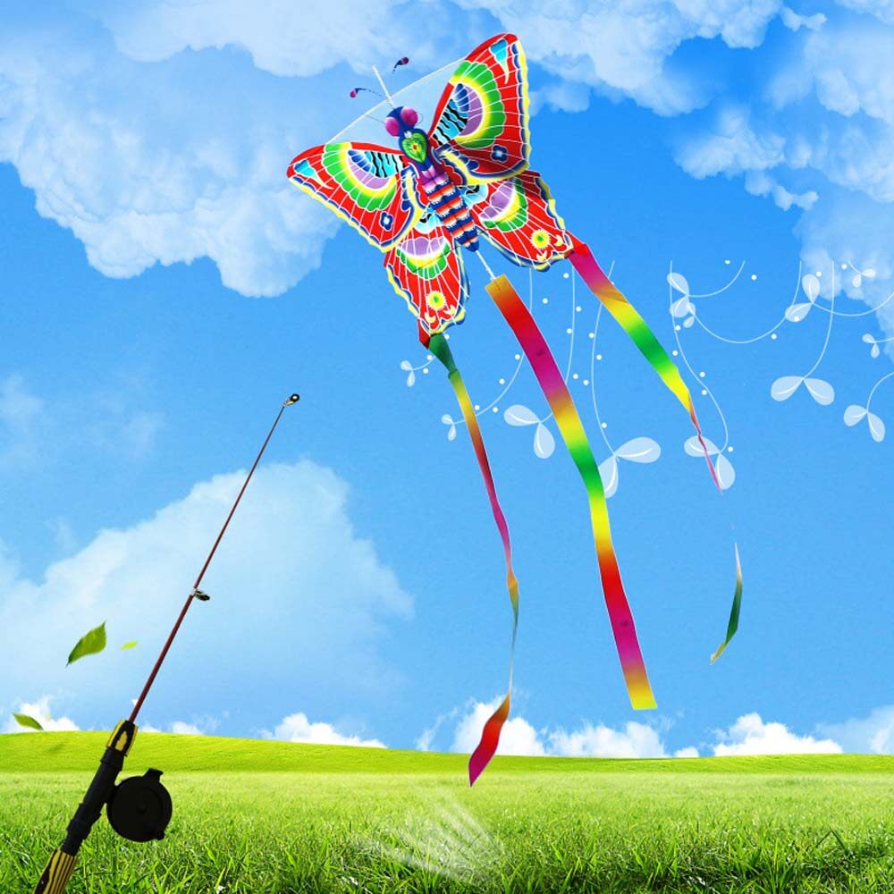 สวนของขวัญเด็กเกมที่น่าสนใจปลาผีเสื้อInteractiveของเล่นEagle Long Tail Kite Flight Flying Bird Kite Kids Toysกลางแจ้งกีฬาว่าว