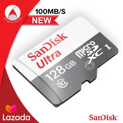 SanDisk Ultra MicroSD Card Class10 128GB SDXC 100MB/s (SDSQUNR-128G-GN6MN) เมมโมรี่ใส่ โทรศัพท์ แท็บเล็ต ประกัน Synnex 7ปี