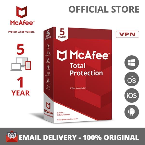 Lazada Thailand - McAfee Total Protection Antivirus Software 5 ???????, 1 ?? License