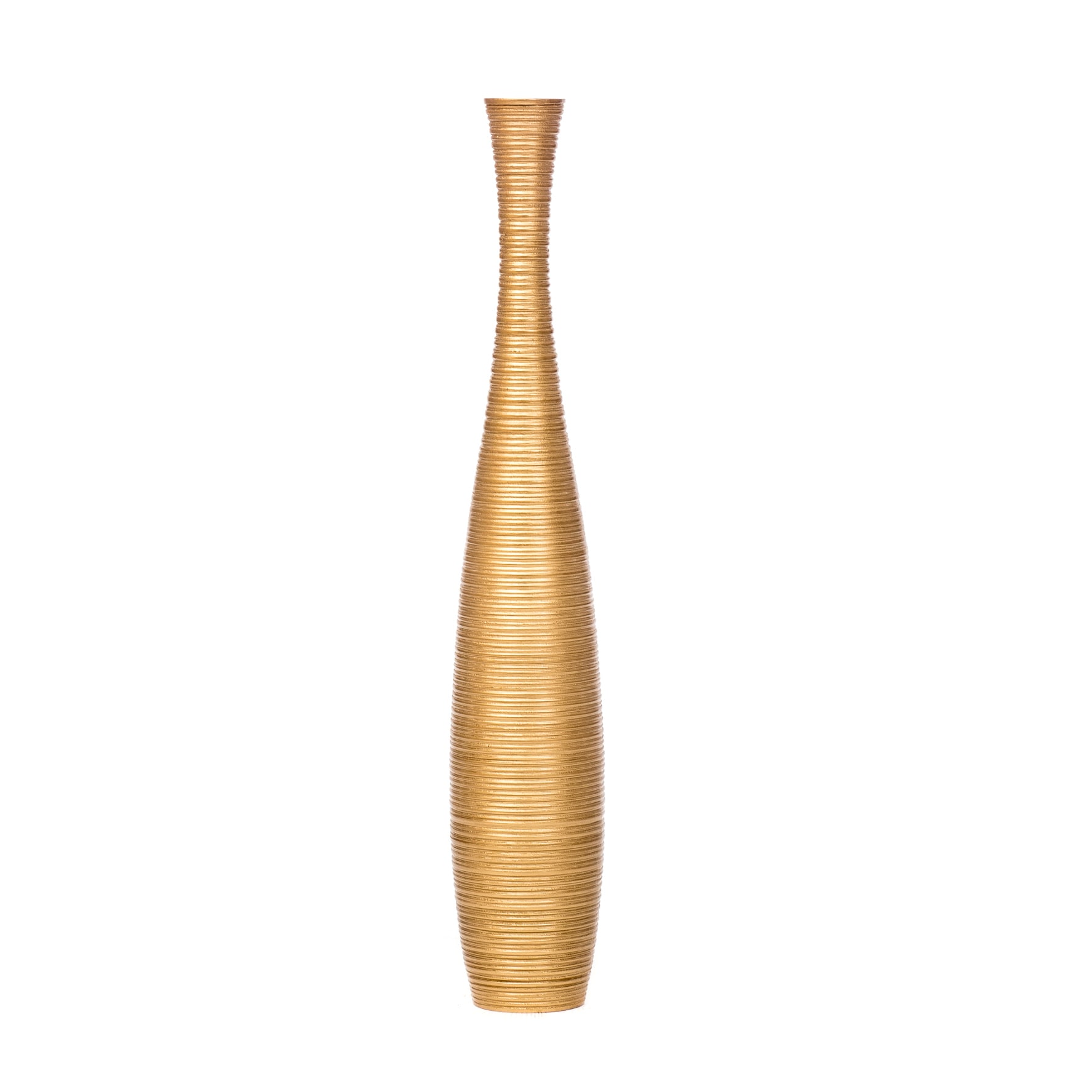 Vasora Large Floor Vase แจกันไม้ทรงสูง แจกันไม้มะม่วง แจกันทรงขวด แจกันสไตล์มินิมอล ขนาด 6 x 35 นิ้ว