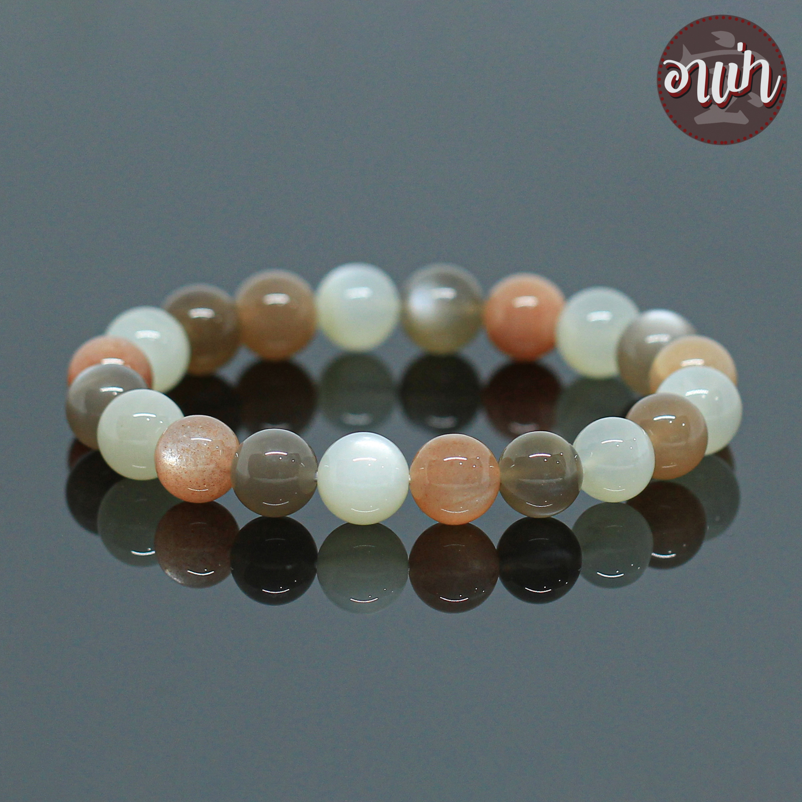 อาเป่า หินมูนสโตน 3 สี หินมุกดาหาร Moonstone ขนาด 10 มิล คัดหิน หินแห่งความรัก หนึ่งในอัญมณีมงคล 9 ประการ นพรัตน์ กำไลหินสี กำไลหินนำโชค หินสีขาวขุ่น หินสีเทา หินสีส้ม หินมงคล สร้อยข้อมือ เครื่องรางนําโชค กำไลข้อมือ สร้อยข้อมือหิน กำไลข้อมือเท่ๆ ราคา 989 บาท*ส่งฟรี