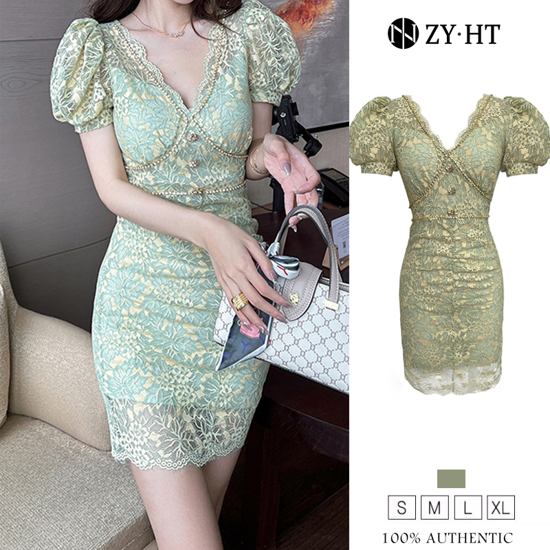 ZY.HT EraVogue เดรสผู้หญิง เดรสสีเขียว เดรสลายดอก เดรสไปงานแต่ง ชุดไปทะเล เดรสลูกไม้ ชุดออกงาน เดรสเซ็กซี่ เดรสเกาหลี เดรสออกงาน พร้อมส่ง 20058 ราคา 1,544 บาท*ส่งฟรี