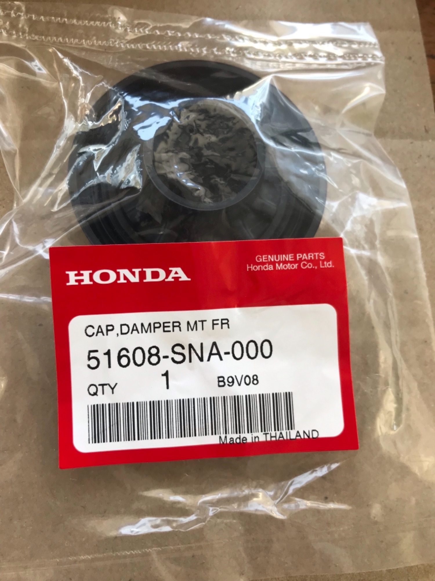 Honda แท้ ยางฝาครอบปิดเบ้าโช้ค Honda 1 ชิ้น [ Civic FD, CRV G3,G4, Accord 9 ]