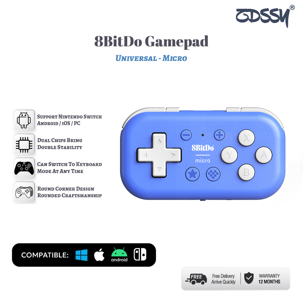 ZDSSY 8BitDo Micro Bluetooth Controller Pocket-sized Mini gamepad for Switch, Android, and Raspberry Pi, Support Keyboard Mode ราคา 503 บาท*ส่งฟรี
