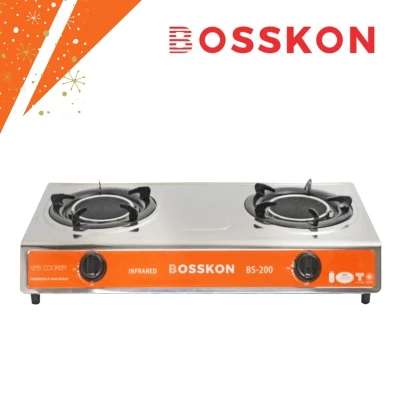 เตาแก๊สสองหัว Bosskon dual Burner Infrared Gas Stove รุ่น BS 200