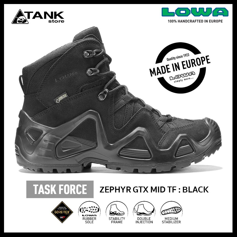 Lowa Zephyr Gtx Mid TF Boot รองเท้าบูทสไตล์ Tactical ข้อสูง 6 นิ้ว รองเท้าทหาร รองเท้าเดินป่า รองเท้ากันน้ำ โดย TANKstore