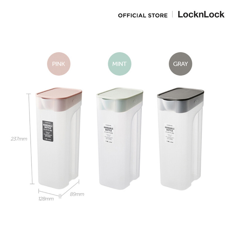 LOCK&LOCK เหยือกน้ำพลาสติกรูปทรง Slim ขนาด 1.4L รุ่น HAP817