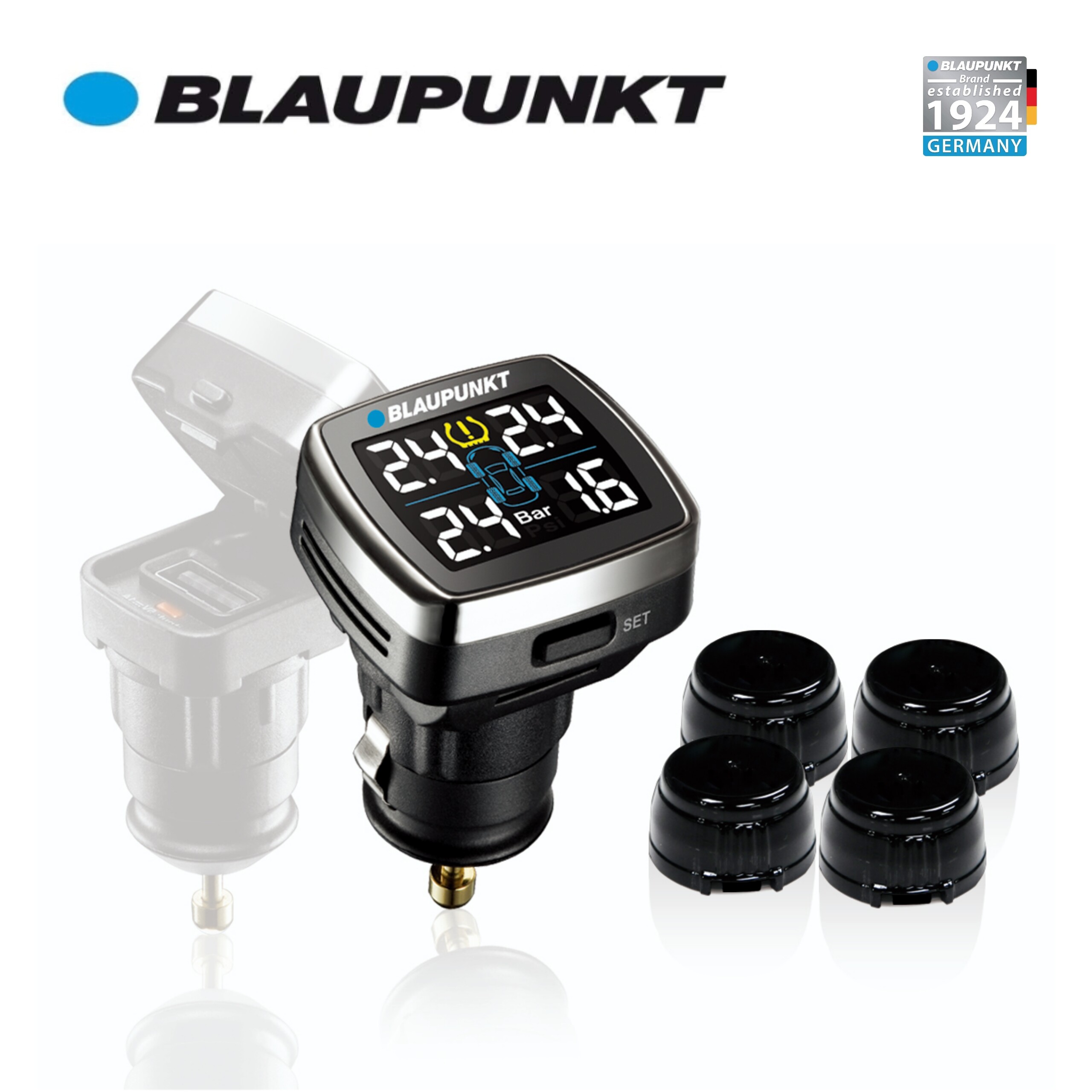 BLAUPUNKT เครื่องวัดแรงดันลมยางรถยนต์ รุ่น TPM 2.14 USB