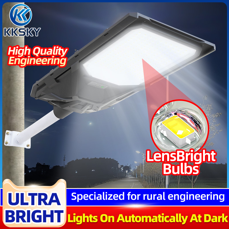 Kksky Solar Cell Lights Solar Cell Street Lights 1000W 1500W 2000W Outdoor Led Street Lamps, Solar Energy, Spotlights, Waterproof Ip65, Automatically Turns on When It's Dark, with Remote Control. ราคา 1,099 บาท*ส่งฟรี