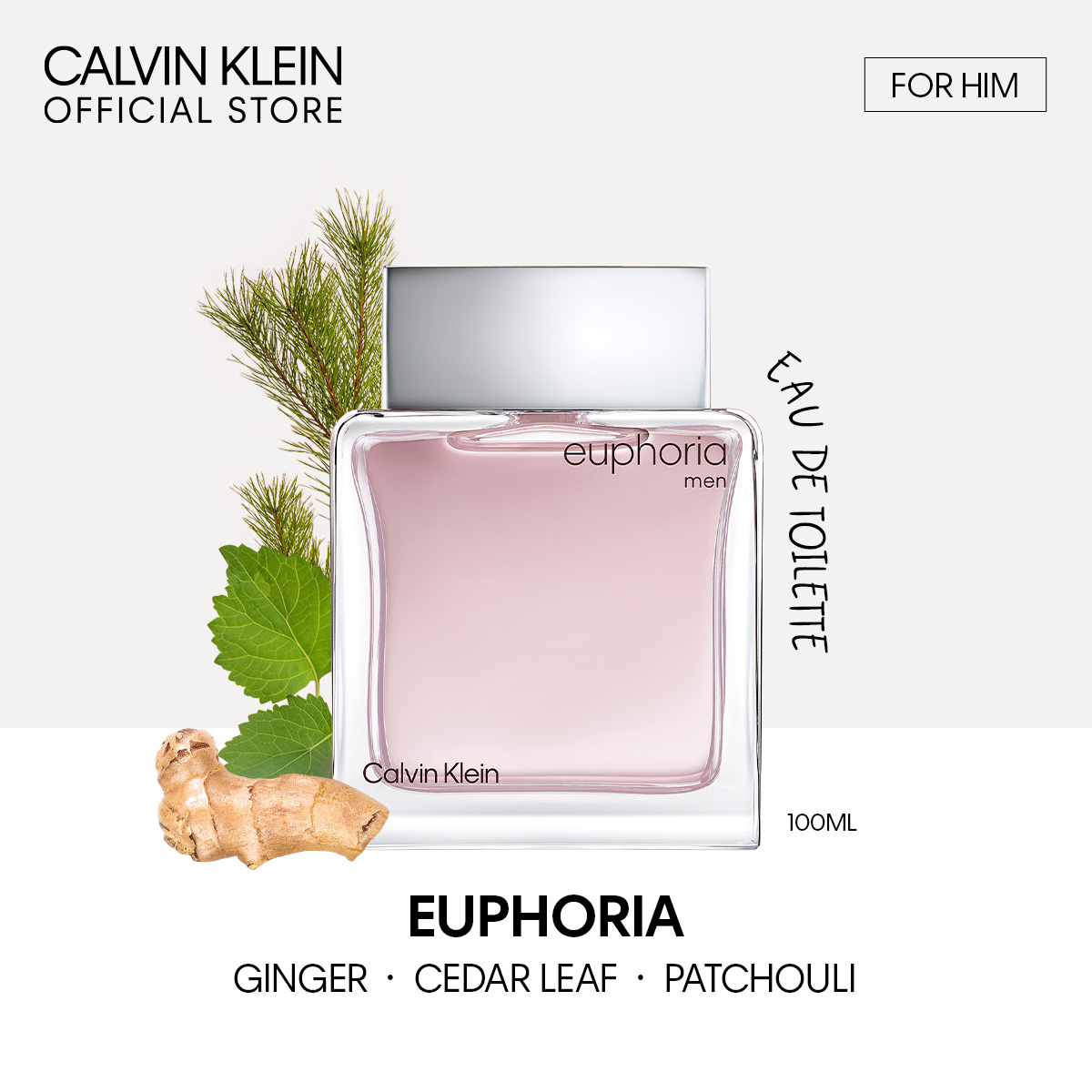 Calvin Klein Euphoria Eau De Toilette 100ml - EDT For Him (Male Perfume) ราคา 3,930 บาท*ส่งฟรี