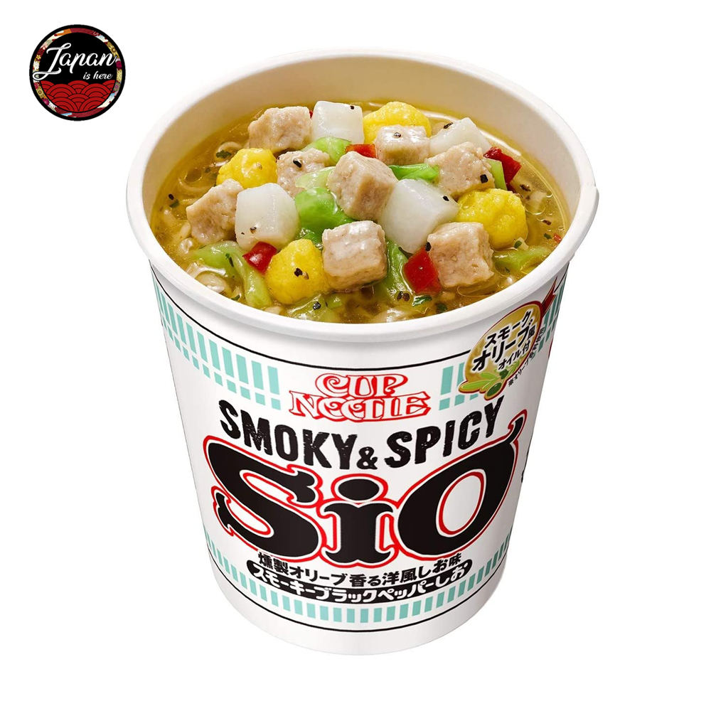 Nissin Cup Noodle ราเมงถ้วยนิชชินที่วางขายในญี่ปุ่น Smoky & Spicy Sio: Normal Size