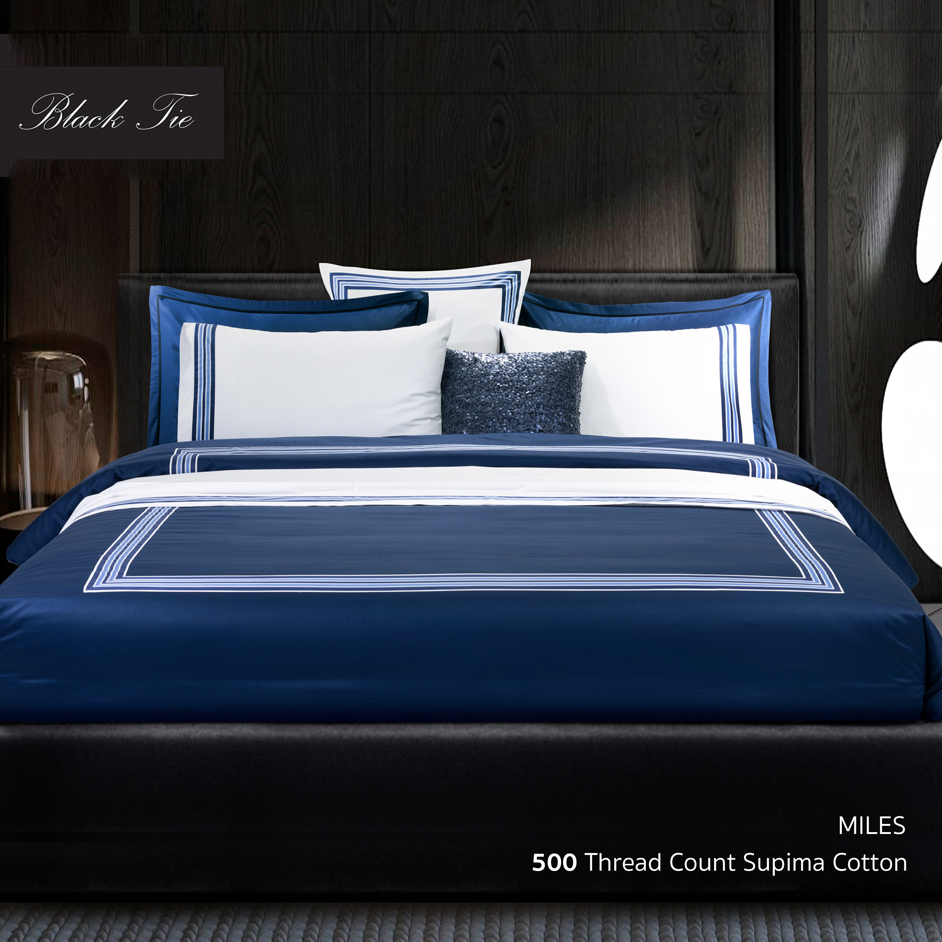 SANTAS HOME ผ้าปูที่นอนแบบรัดมุม รุ่น Miles Supima cotton 500 เส้นด้าย ราคา 3,930 บาท*ส่งฟรี