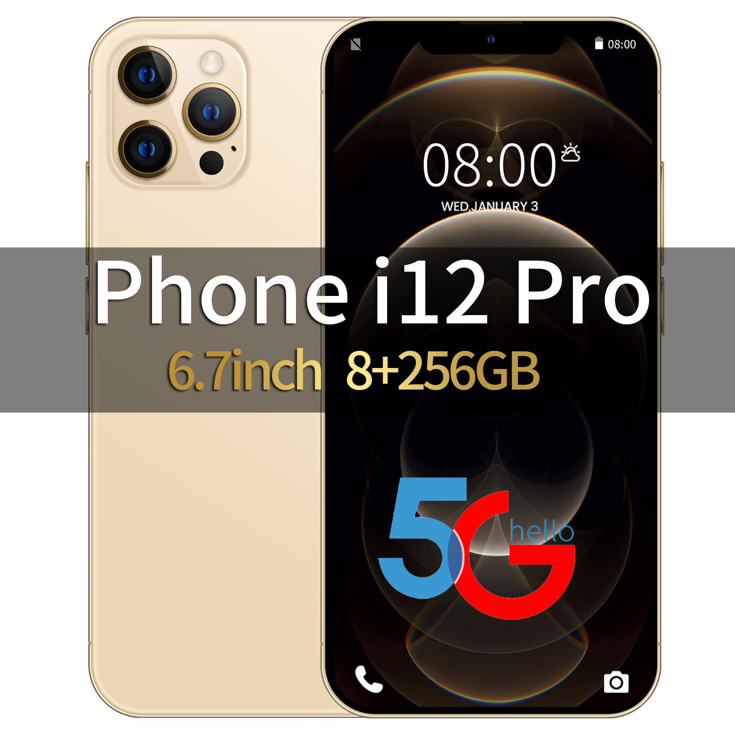ipone 12 Pro Max โทรศัพท์ถูกๆ 5G โทรศัพท์ราคาถูก โทรศัพท์มือถือ（8GB RAM + 256GB ROM）Google Game โทรศัพท์ใหม่เอี่ยม พร้อมรับประกัน Wifi p40