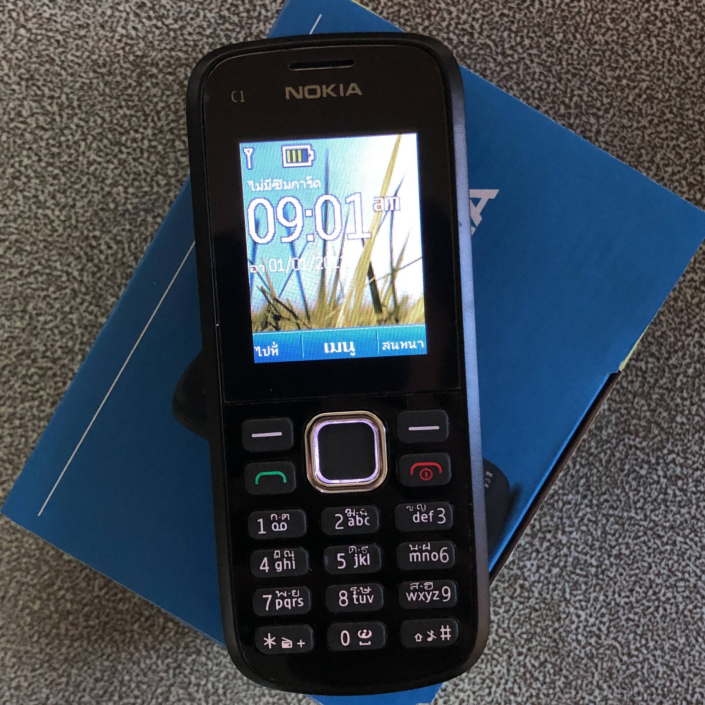 NOKIA โทรศัพท์มือถือโนเกียแท้คลาสสิกแท้รับประกัน C1-02 นาน 1 เดือน