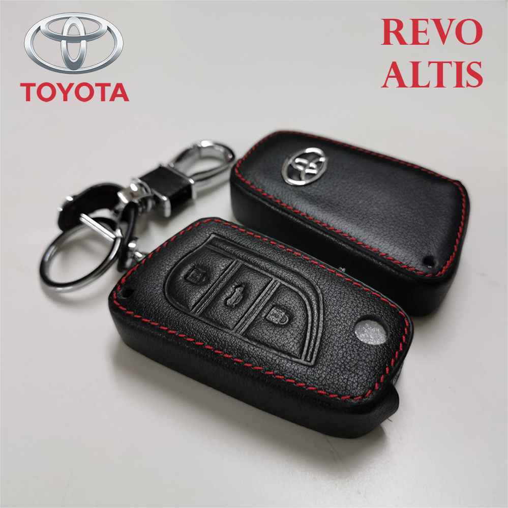 ซองหนังหุ้มรีโมท รถยนต์ Toyota Revo Altis (เคสกุญแจโตโยต้า รีโว่ อัลติส แบบกุญแจพับ)