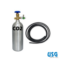 UMEGA ชุดถังอลูมิเนียม CO2 พร้อมเรกูเลเตอร์&สาย ขนาด 2 ลิตร DC-C20 (พร้อมแก๊ส สำหรับต้นไม้น้ำ)