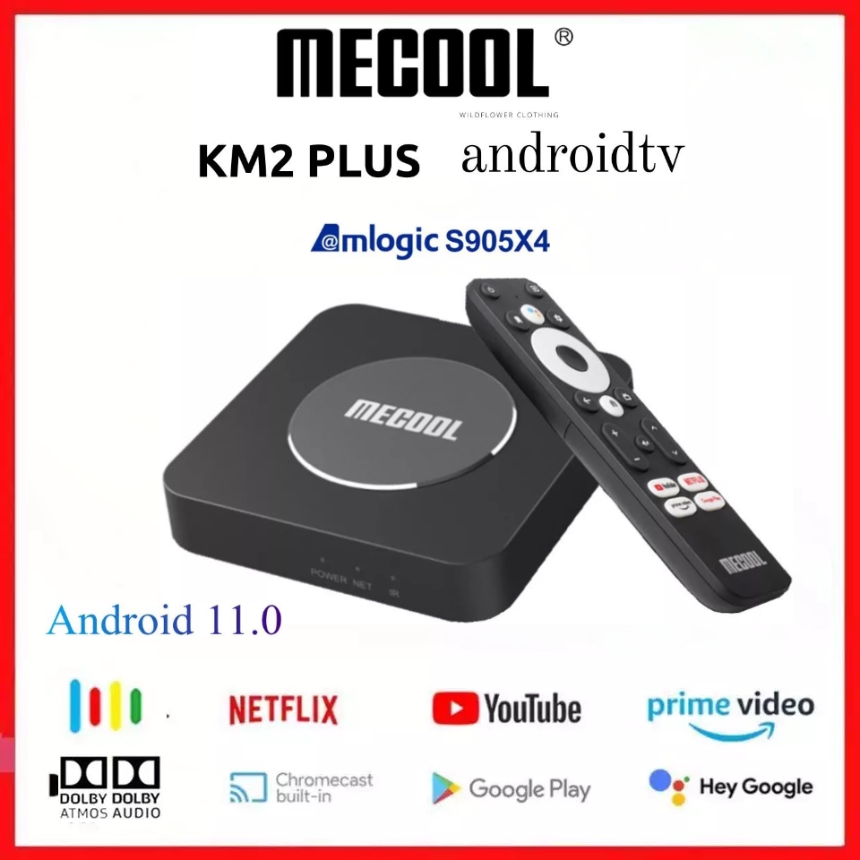 -รับประกัน1ปี-Mecool Km2 plus Android 11 ,เสียง Dolby รองรับ Netflix 4k ,Disney 4K แอนดรอยทีวีแท้จากGoogle ราคา 2,090 บาท*ส่งฟรี
