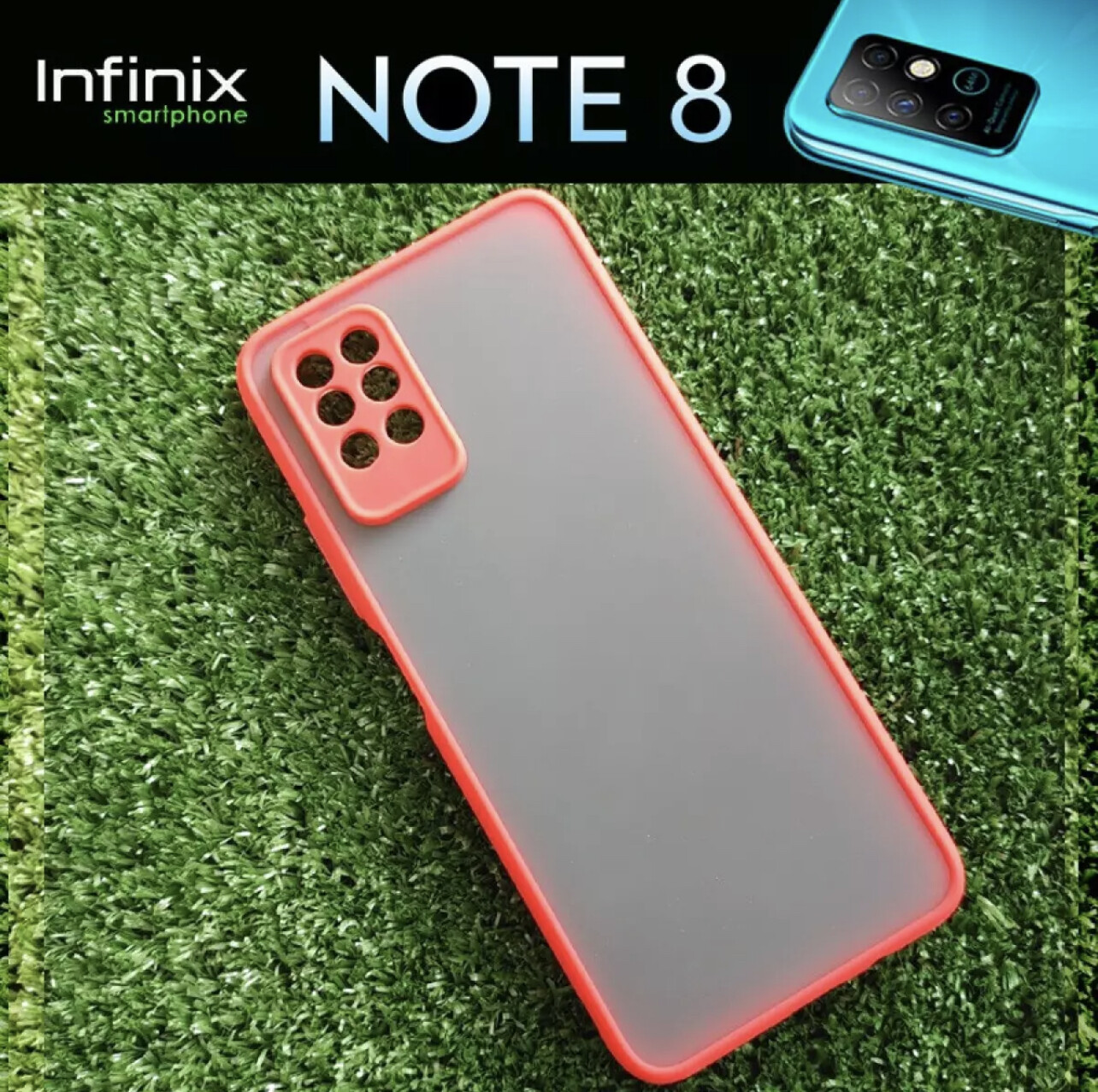 [สินค้าขายดี] Case infinix Note8 เคส ขอบนี่ ปกป้องกล้อง