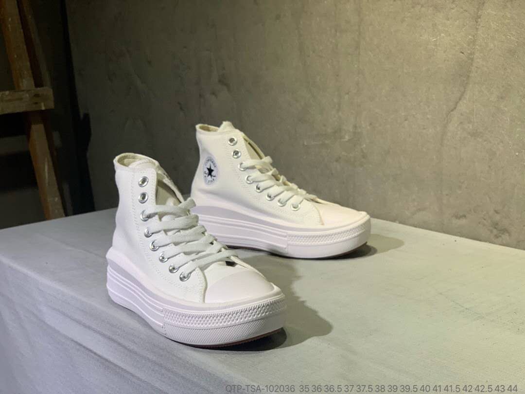 ของแท้ / converse พื้นหนาเพิ่มขึ้นรองเท้าผ้าใบผู้ชายและผู้หญิงสูงด้านบนรองเท้าผ้าใบรองเท้าผ้าใบที่เป็นที่นิยมของเยาวชน