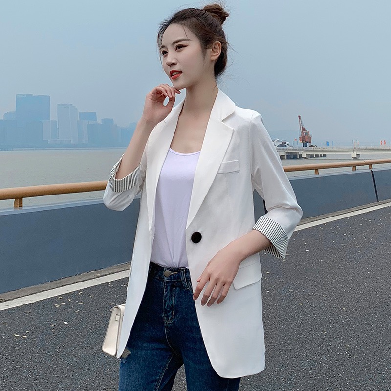 Ann312 New!! เสื้อคลุมสูท เสื้อคลุมใส่ทำงาน แจ็คเก็ต เสื้อคลุมเบลเซอร์สูทเกาหลี New Fashion women's