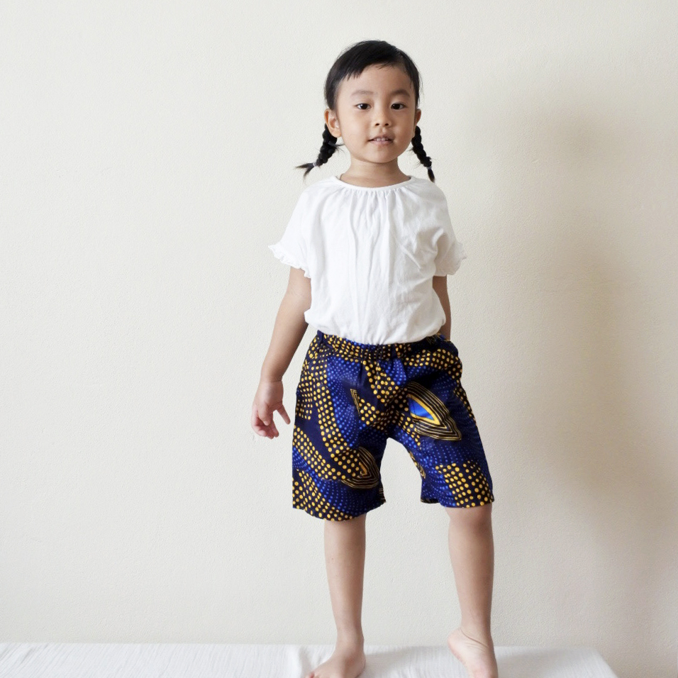 MERMEO |【SP-36】L(110-120)/ XL(130-140)  African batik kids short pants | กางเกงขาสั้นเด็กผ้าแอฟริกันบาติก