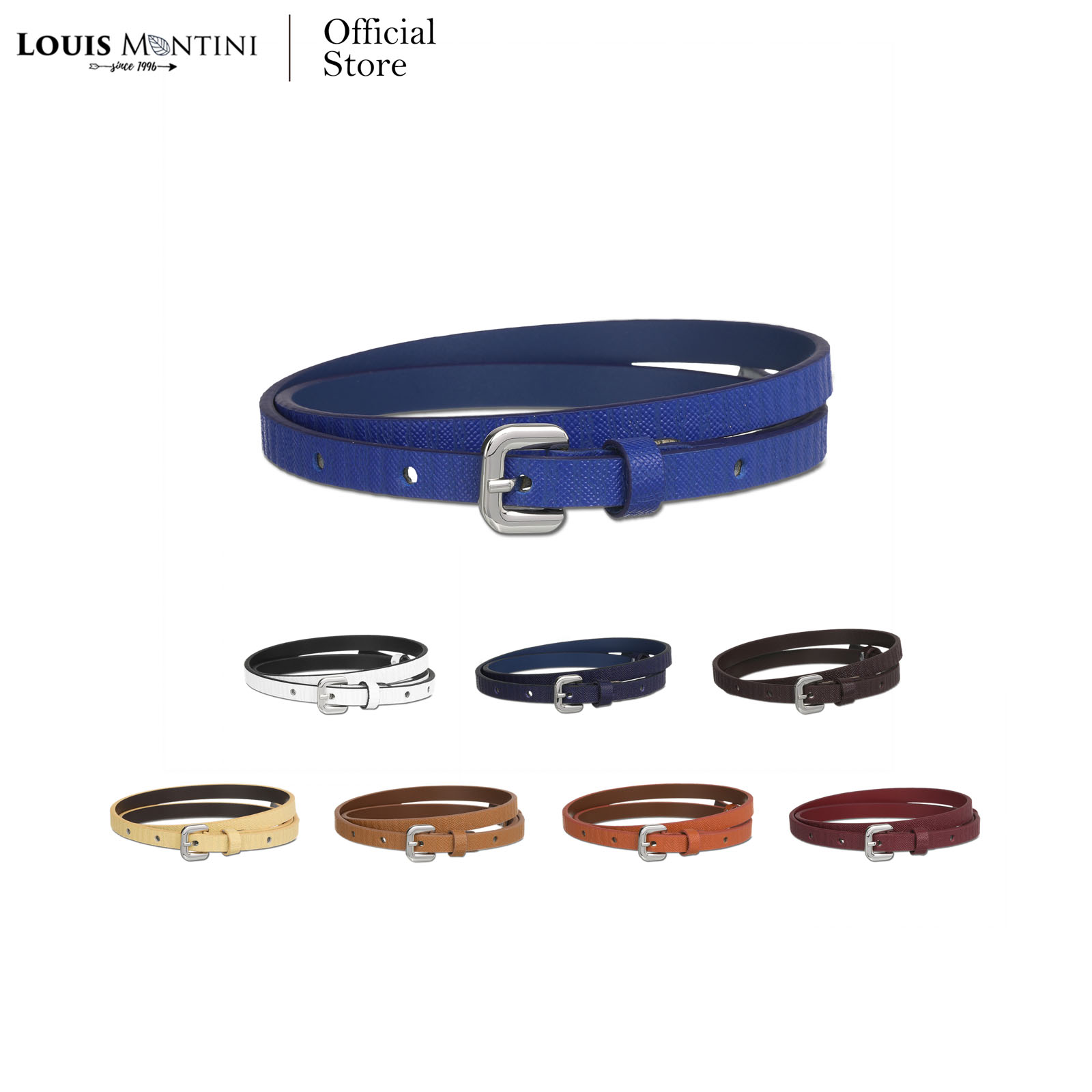 Louis Montini (Miranda) Women's belt เข็มขัดผู้หญิง หนังวัวแท้ เข็มขัดแฟชั่น เข็มขัดหนังแท้ เข็มขัดผู้หญิง MGW133 ราคา 289 บาท*ส่งฟรี