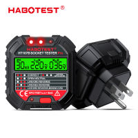 HABOTEST💥HT107 ทดสอบ GFCI RCD ปลั๊ก Tester 90V - 250V ปลั๊ก Tester สายดินและแรงดันไฟฟ้า Tester เครื่องทดสอบซ็อกเก็ต เครื่องมือวัดทดสอบกระเเสไฟฟ้า