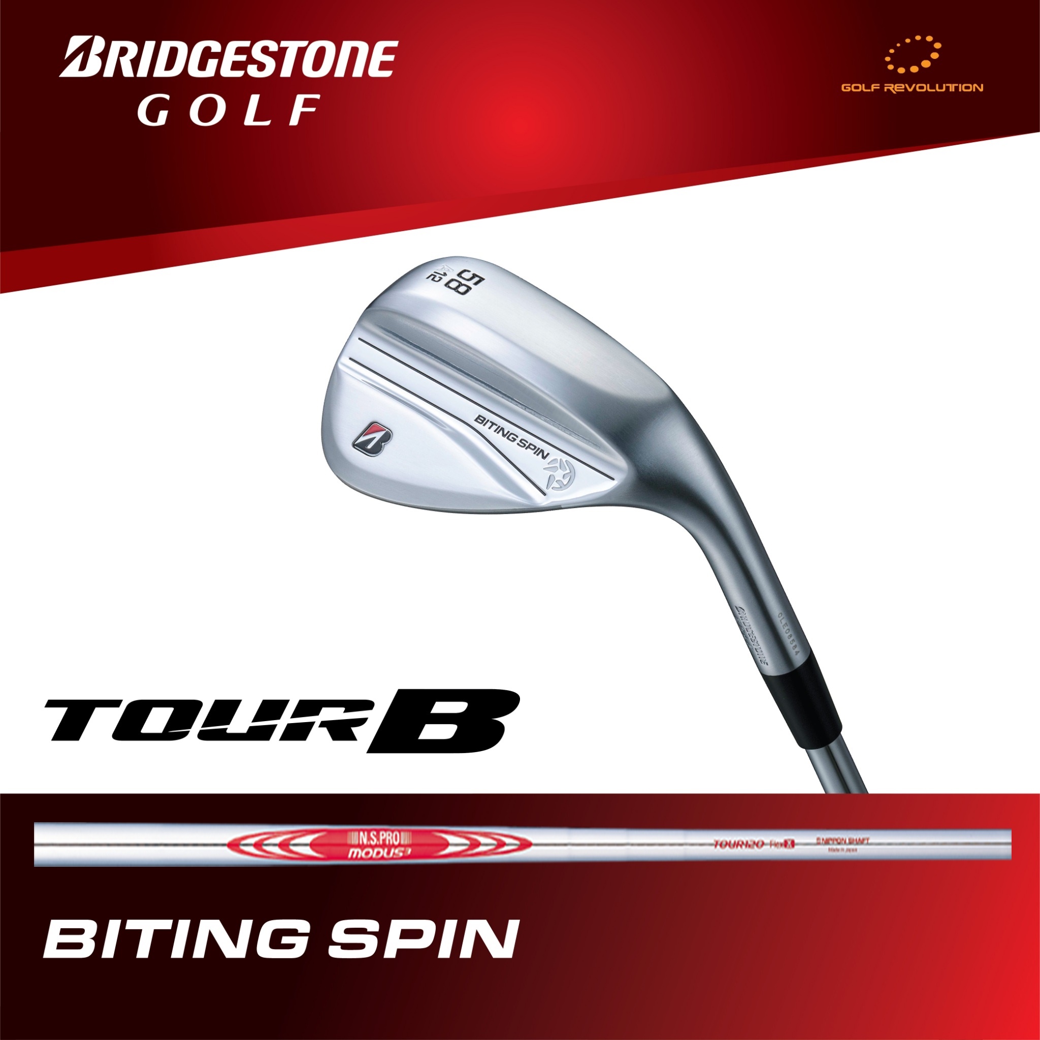 Bridgestone Golf Wedge - New Biting Spin Wedge with Ns.Pro Modus120 Steel Shaft ราคา 6,300 บาท*ส่งฟรี