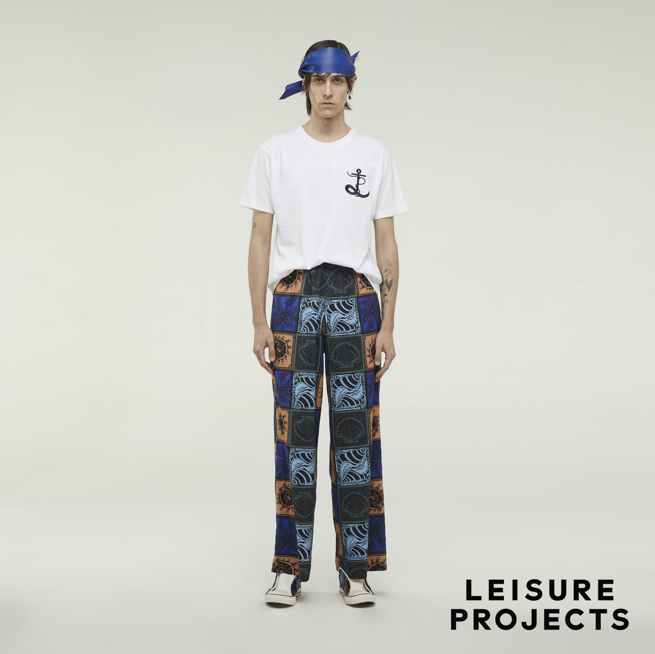 (LEISURE PROJECTS) SEASHELL RELAX PANTS กางเกงเอวยางยืด LEISURE PROJECTS ผ้าพิมพ์ลาย SEASHELL