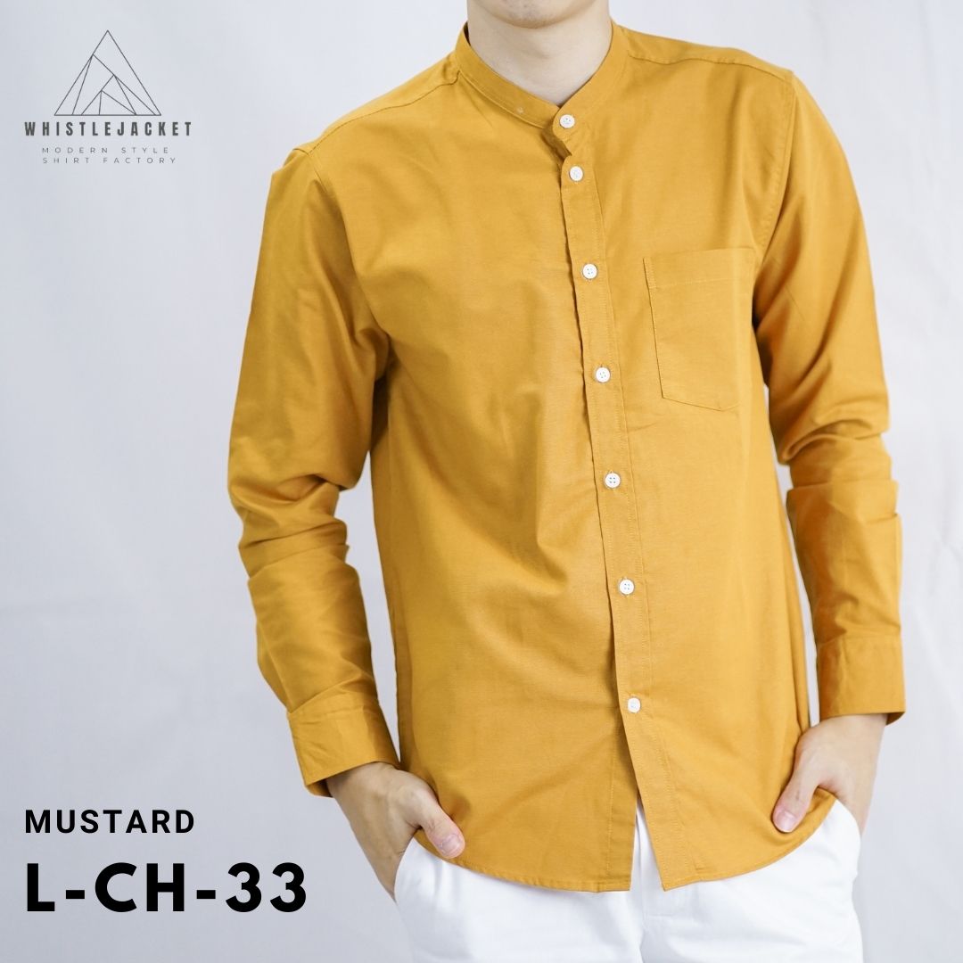 เสื้อเชิ้ตคอจีน/แขนยาว 2XL/3XL/4XL ผ้า OXFORD คอจีนแขนยาว เสื้อเชิ้ตคอจีน ขายปลีก ขายส่ง รับตัวแทน