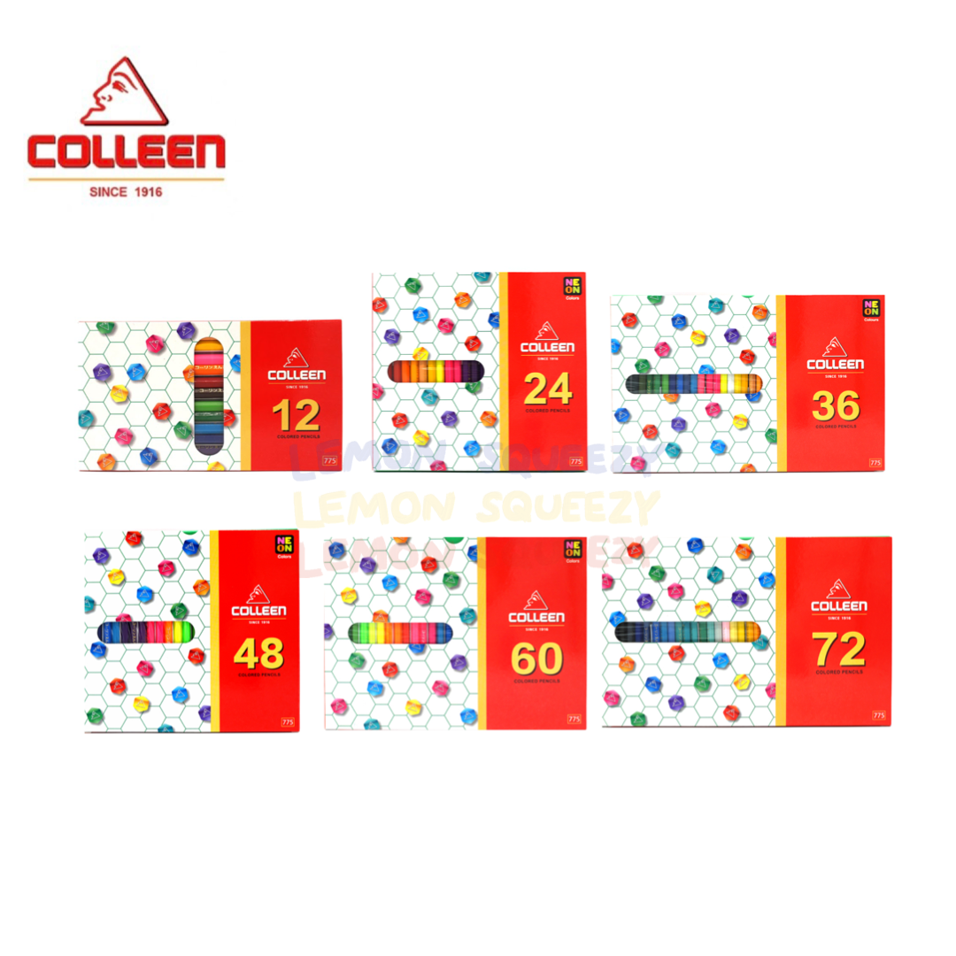 สีไม้ Colleen หัวเดียว 12 / 24 / 36 / 48 / 60 / 72 สี รุ่น 775 ดินสอสีไม้