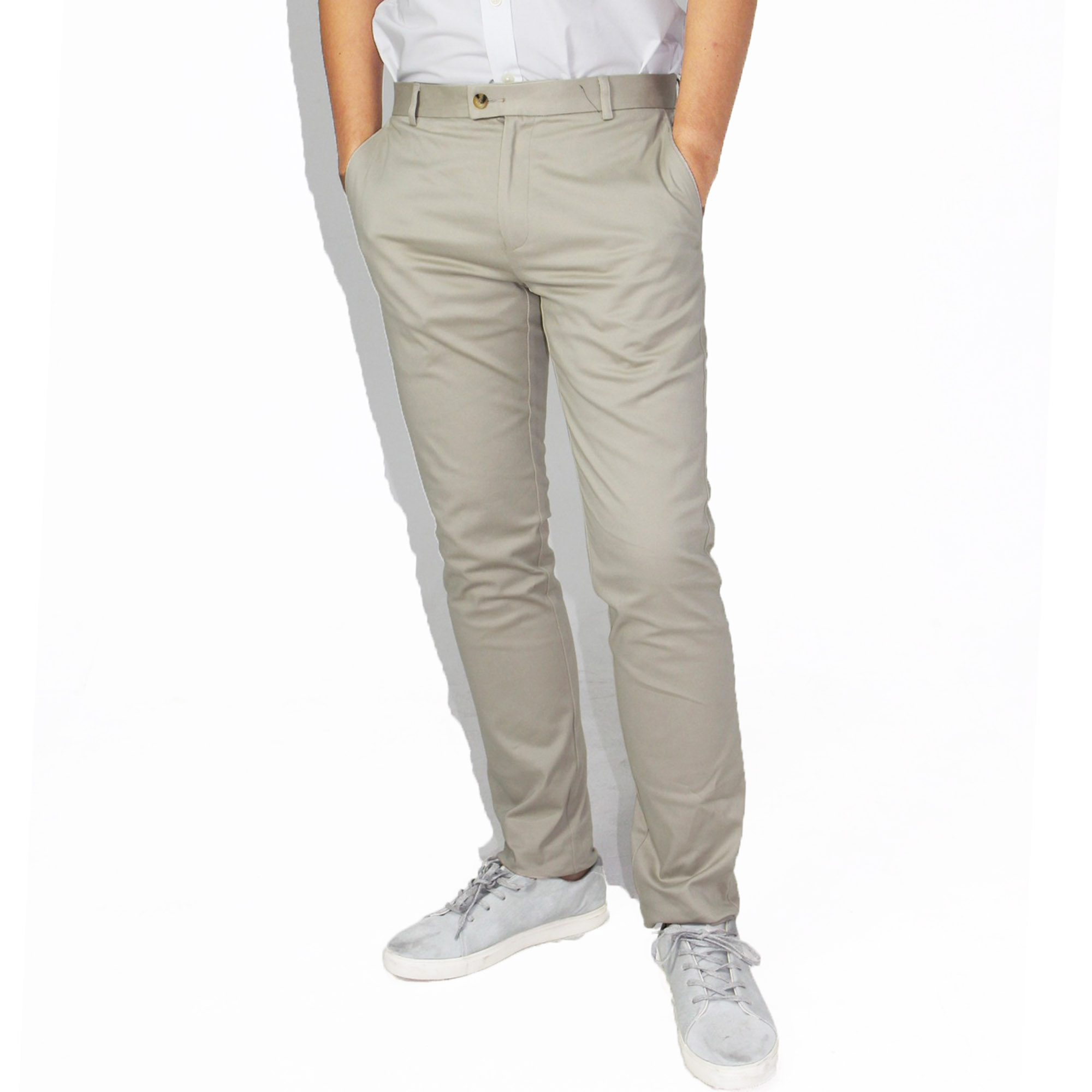 POSITIF BY ICON ลดล้างสต็อก กางเกงชิโน่ ขายาว Chino ทรง slim มีให้เลือก 4 สี - PS801