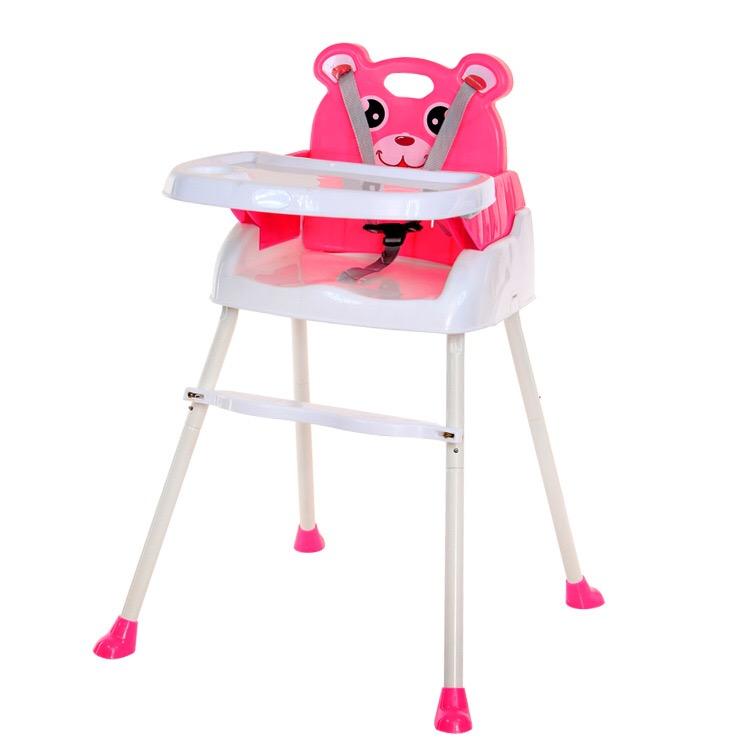 เก้าอื้กินข้าวด็ก 4 in 1 พับได้ เก้าอื้หัดนัง ของไช้เด็ก โต็ะกินข้าวเด็ก โต็ะกินข้าวเต็กทรงสูง เก้าอี้กินข้าวเต็กทรงสูง โต๊ะเต็ก เก้าส้เตัก สีชมพู（Pink) รุนพับได้ Baby High Chair