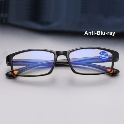 002 แว่นสายตายาว + Anti-Blu-ray ปกป้องรังสีแสงสีฟ้า แว่นอ่านหนังสือ