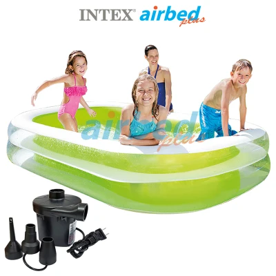 Intex Family Pool 2.62x1.75x0.56 m no.56483 + Elec. Air Pump