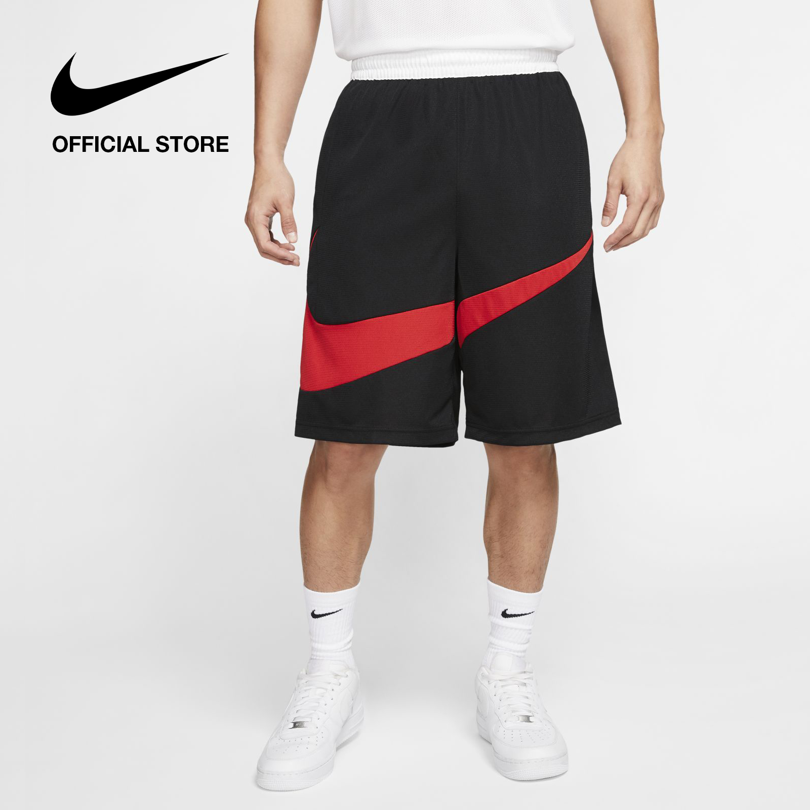 Nike Men's Dri-Fit HBR Basketball Shorts - Black ไนกี้ กางเกงบาสเก็ตบอลผู้ชาย ดรายฟิต เอชบีอาร์ - สีดำ